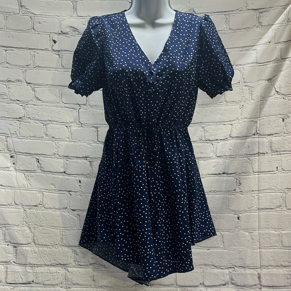 SHEIN Dresses & Skirts - Blue and white polkadotted romper